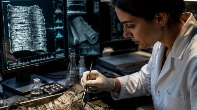 Ancient Wisdom Unearthed: AI Deciphers Charred Scrolls from Vesuvius